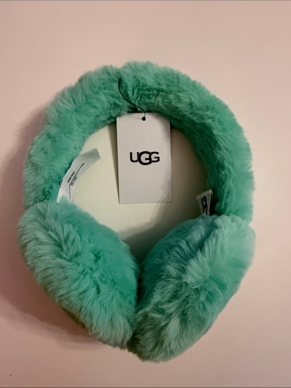 UGG Plush Ear Muffs in Mint Green